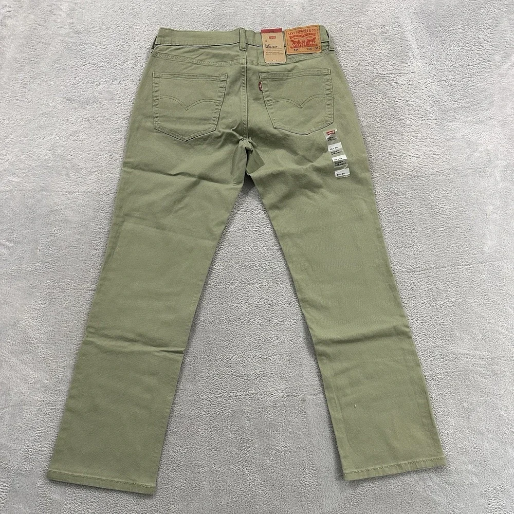 NWT Levi's 514 Jeans Mens 30x30 Straight Mid Rise Premium Soft Twill Olive Green